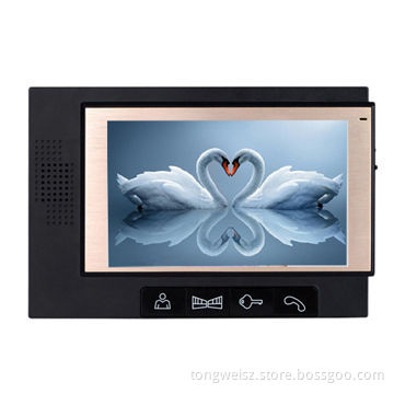 Wired Video Doorphone, 7" TFT-LCD Screen, Long Range Intercom for VillasNew